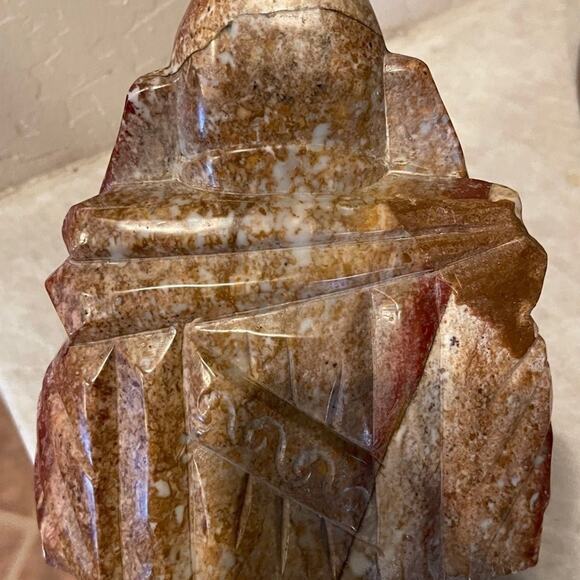 Happy Buddha onyx stone statue - Picture 8 of 10